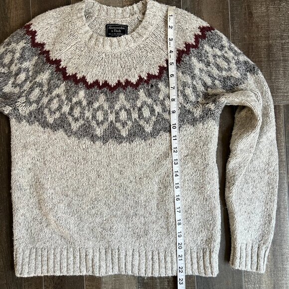 Abercrombie & Fitch Women's Fair Isle Sweater Cotton Blend Size Small - Picture 7 of 8